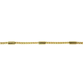 1.2mm Satellite Curb Chain - Gold by the Foot
