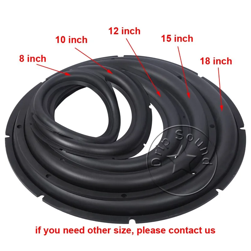 15"/18" inch Speaker Rubber Folded Edge Ring Woofer Surround Circle 385mm/15.15" 460mm/18.11"