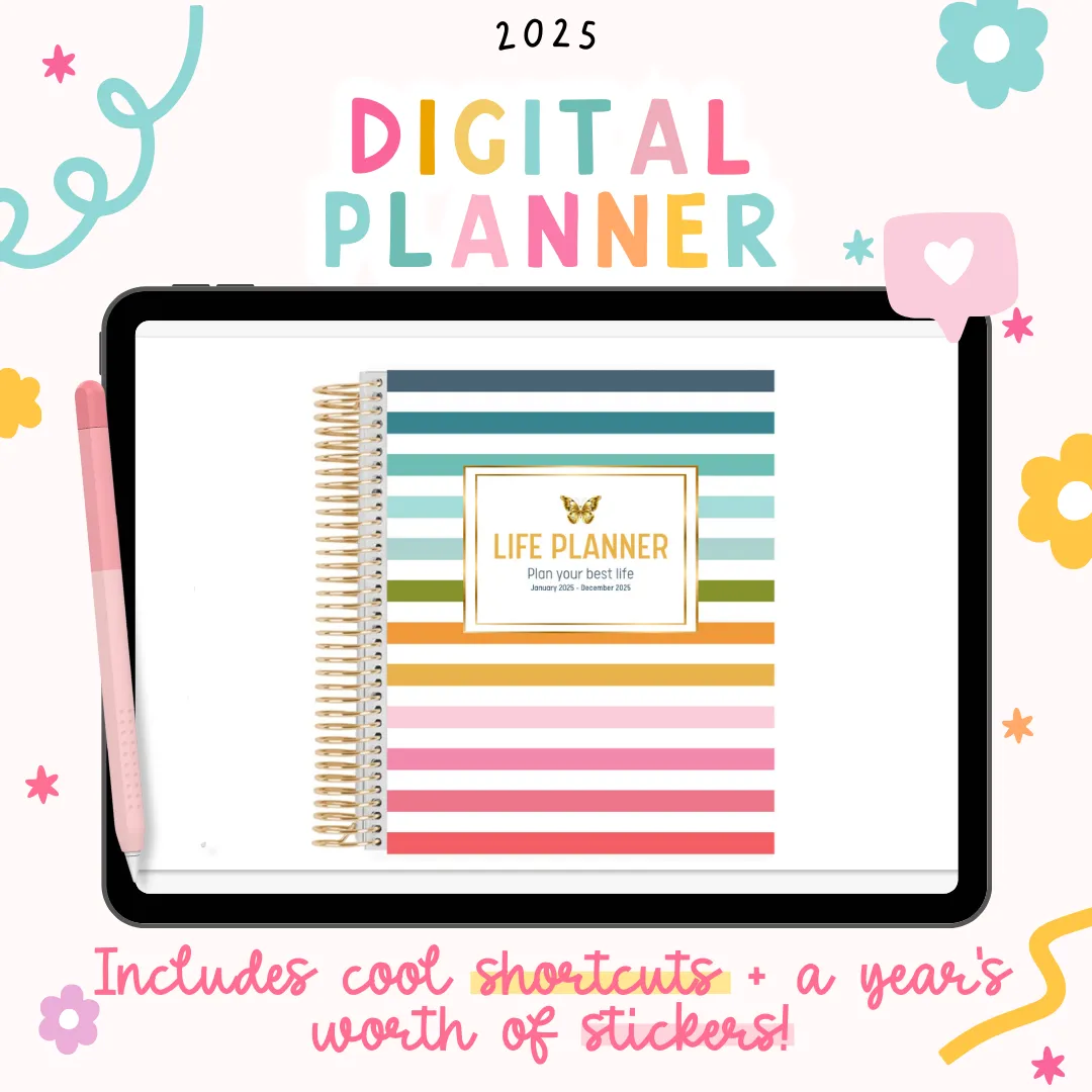 2025 Life Planner | Fully Hyperlinked (w/ Links to Google & Apple Calendars   Reminders)