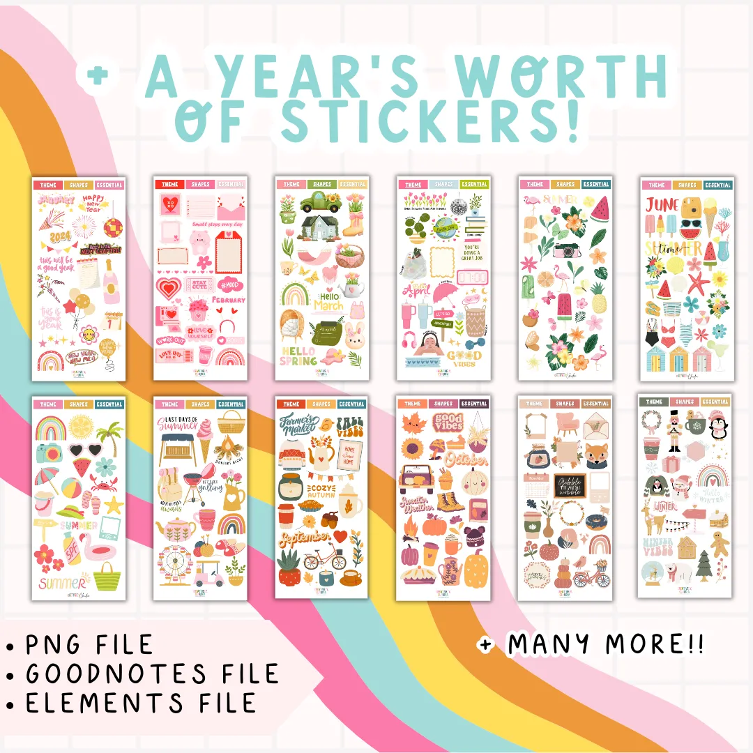 2025 Life Planner | Fully Hyperlinked (w/ Links to Google & Apple Calendars   Reminders)