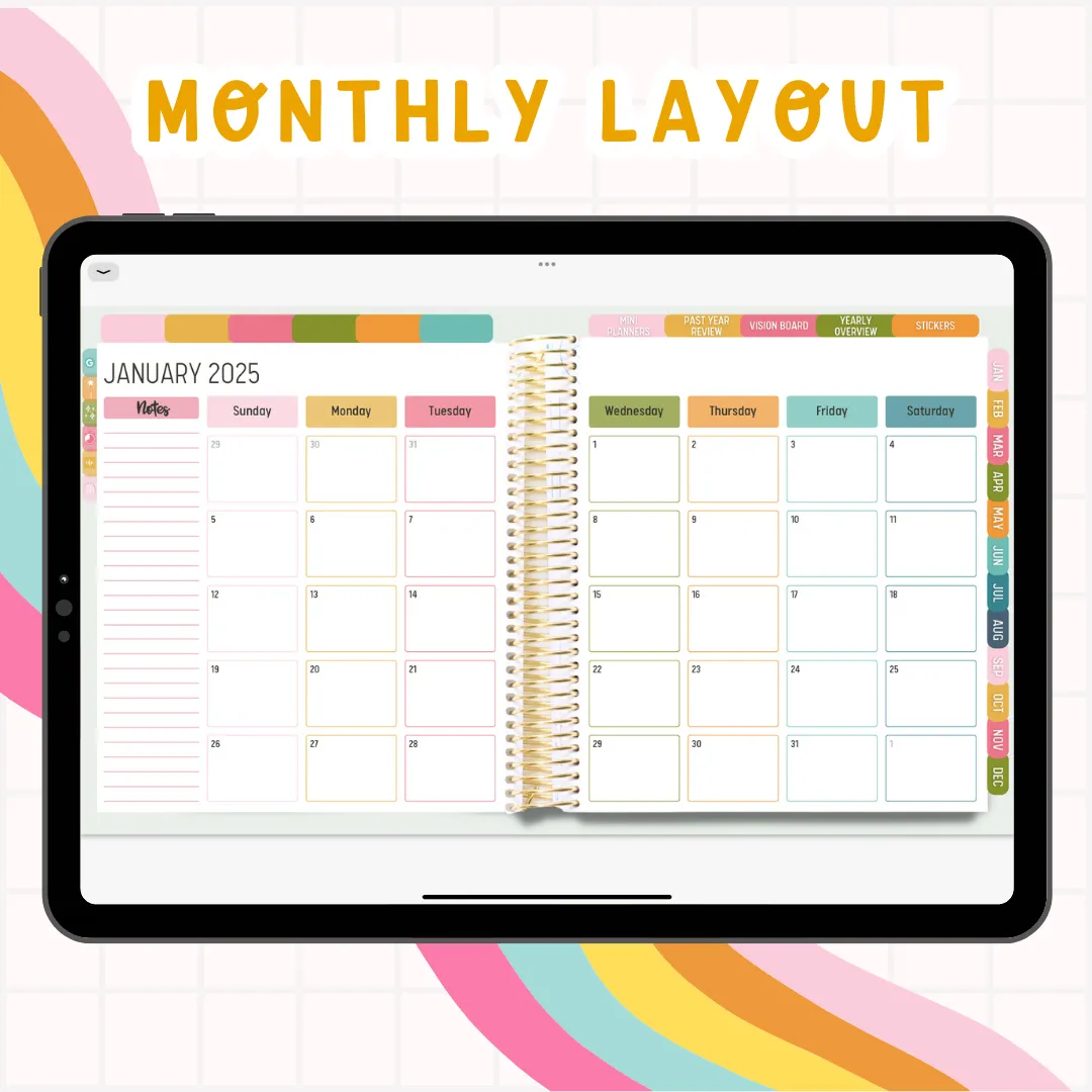 2025 Life Planner | Fully Hyperlinked (w/ Links to Google & Apple Calendars   Reminders)