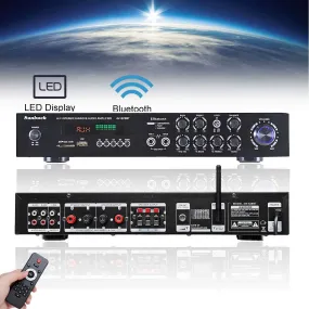 220V 2000W AV Power Amplifier Audio Subwoofers HiFi Stereo Bluetooth Surround Sound Cinema