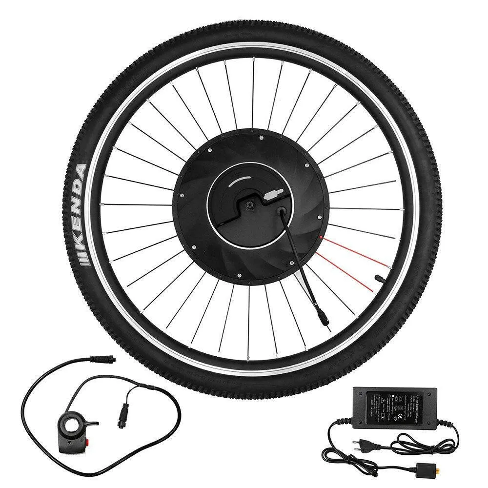 27.5Inch¡_1.95Inch Front Wheel Electric Bicycle Disc/V Brake Hub Motor Kit 36V 240W Powerful Motor E-Bike Conversion with Battery