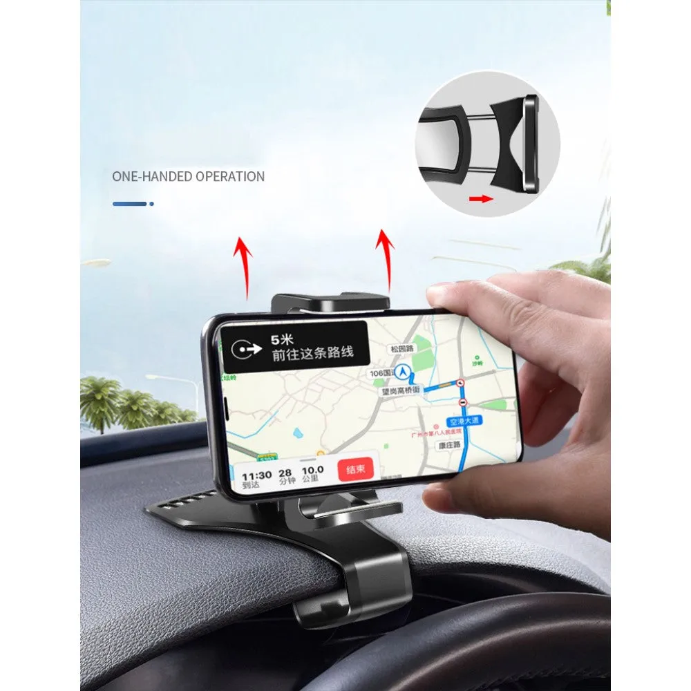 3 in 1 Car GPS Smartphone Holder: Dashboard / Visor Clamp   AC Grid Clip for HTC Surround - Black