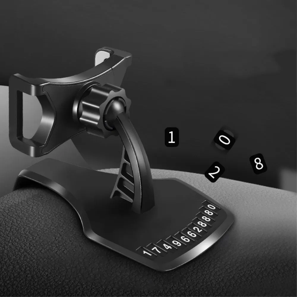 3 in 1 Car GPS Smartphone Holder: Dashboard / Visor Clamp   AC Grid Clip for HTC Surround - Black