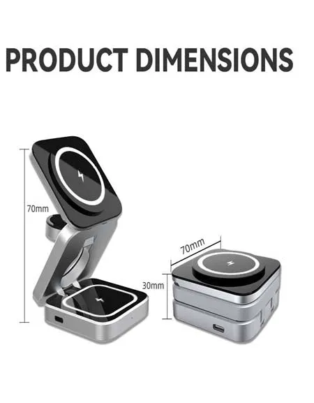 3 in 1 Charging Station Fold able Magnetic Charger