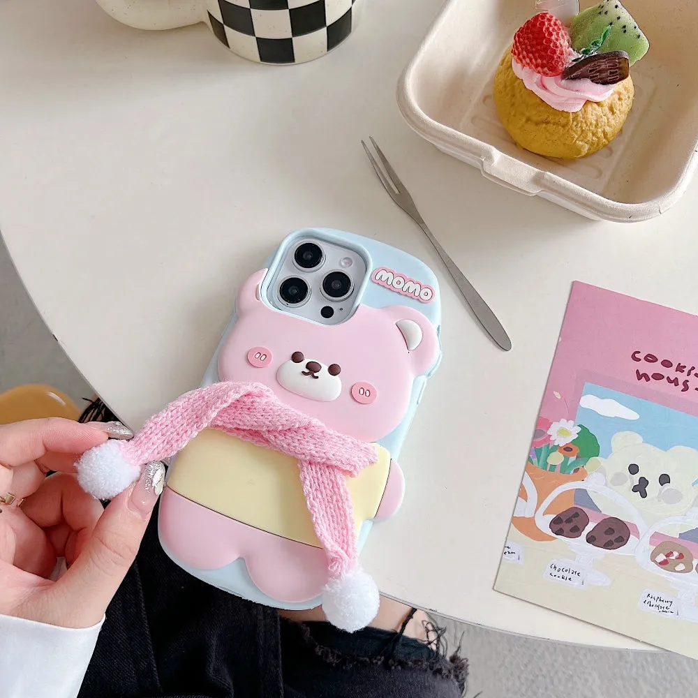 3D Silicone Bear Soft Phone Case - iPhone 16