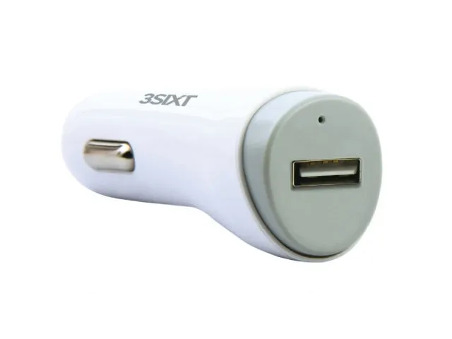 3sixT xCar Charger 3A USB-A Quick Charge 2.0 - White