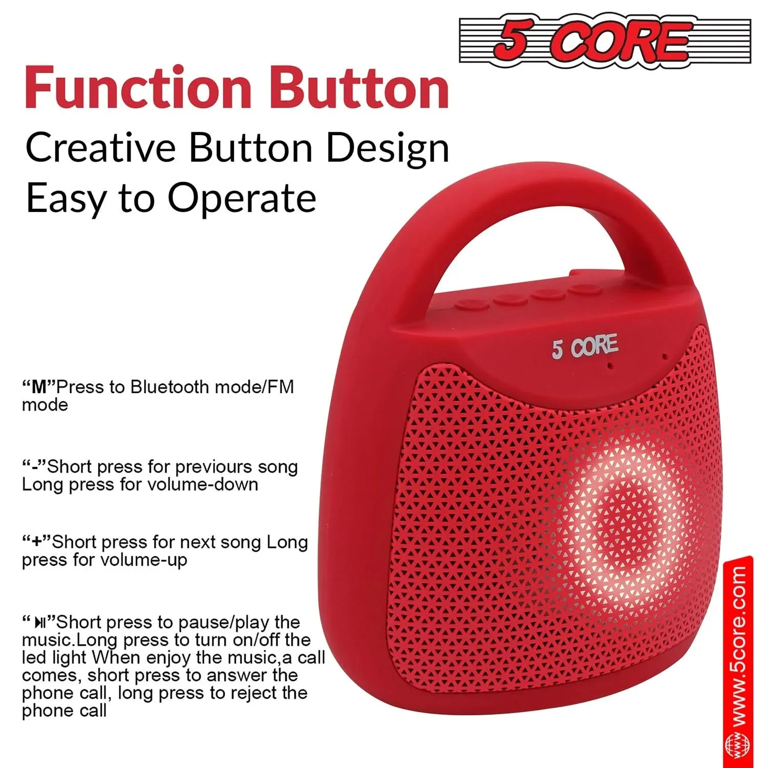 5Core Wireless Outdoor Bluetooth Speaker Waterproof
