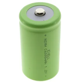 6000mAh 1.2V Size-C Cell Ni-MH Rechargeable Battery with Button Top