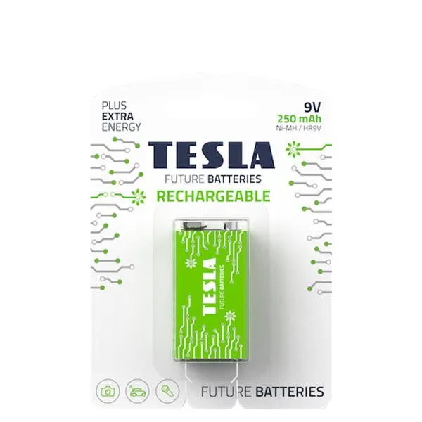 9V GREEN  RECHARGEABLE (HR9V / BLISTER FOIL 1 PC)