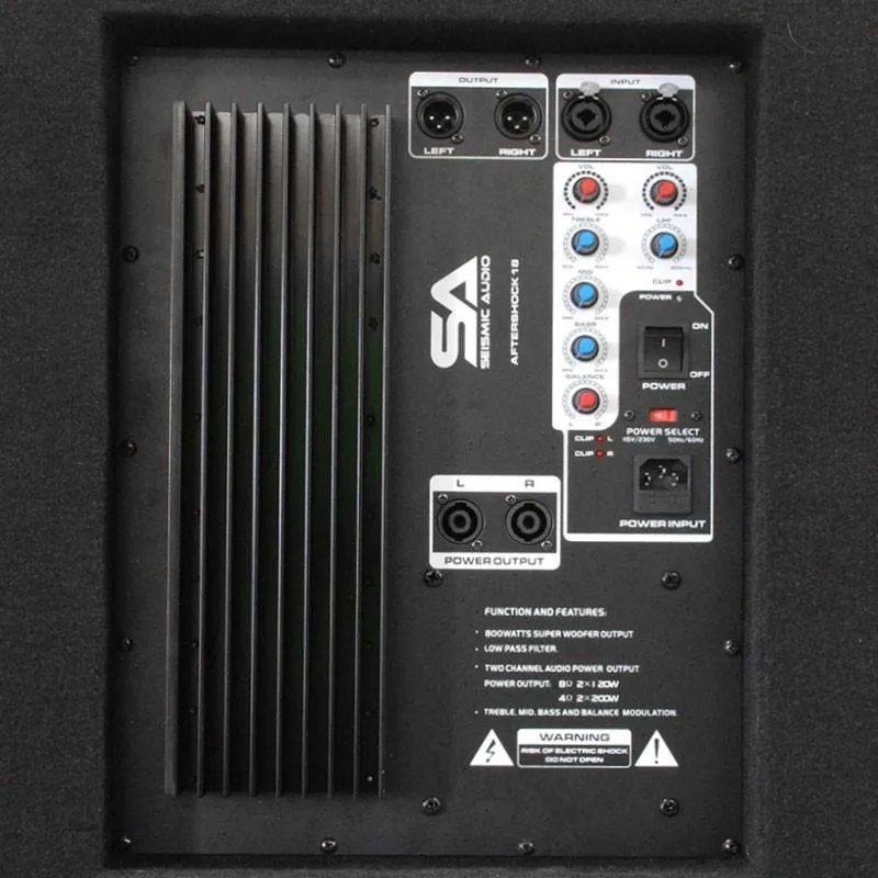 Aftershock 18 - 18" Powered Pro Audio Subwoofer Cabinet (Pair)