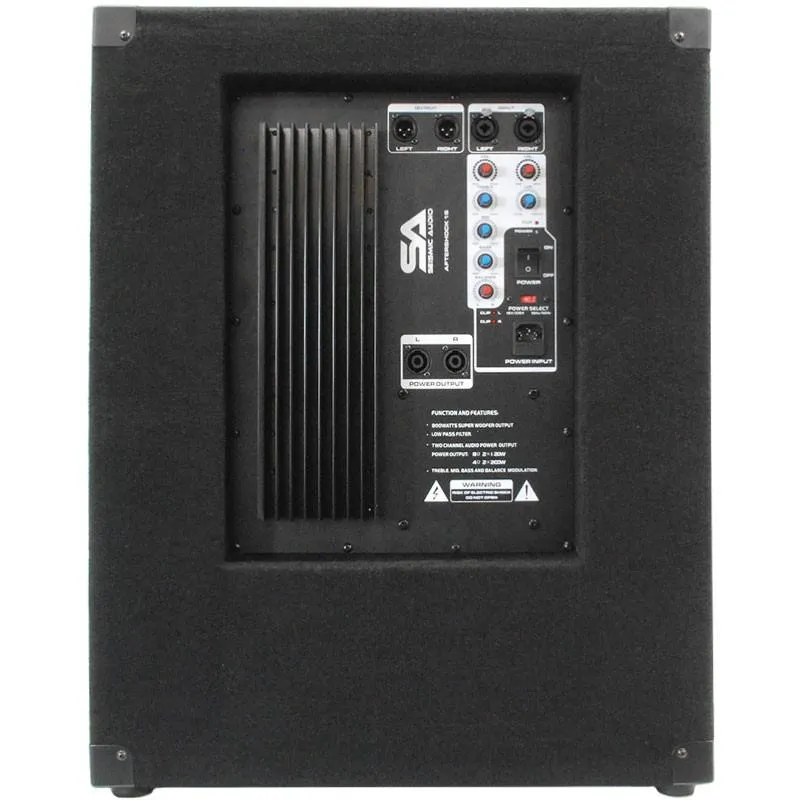 Aftershock 18 - 18" Powered Pro Audio Subwoofer Cabinet (Pair)