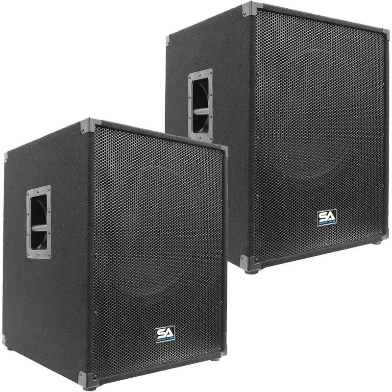 Aftershock 18 - 18" Powered Pro Audio Subwoofer Cabinet (Pair)