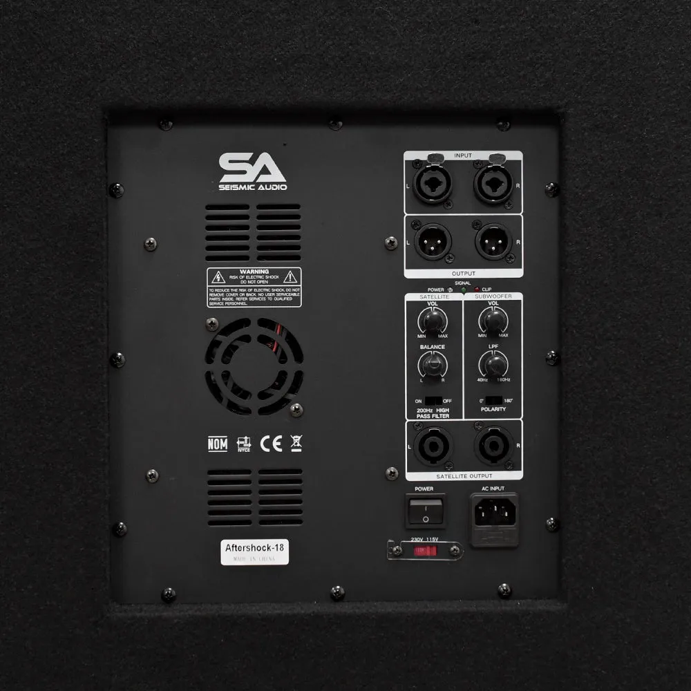 Aftershock 18 - 18" Powered Pro Audio Subwoofer Cabinet