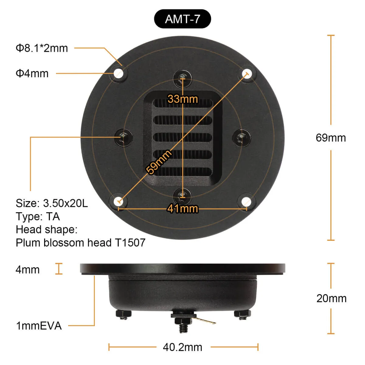 Air Motion Transformer (AMT) Tweeters 4 Ohm