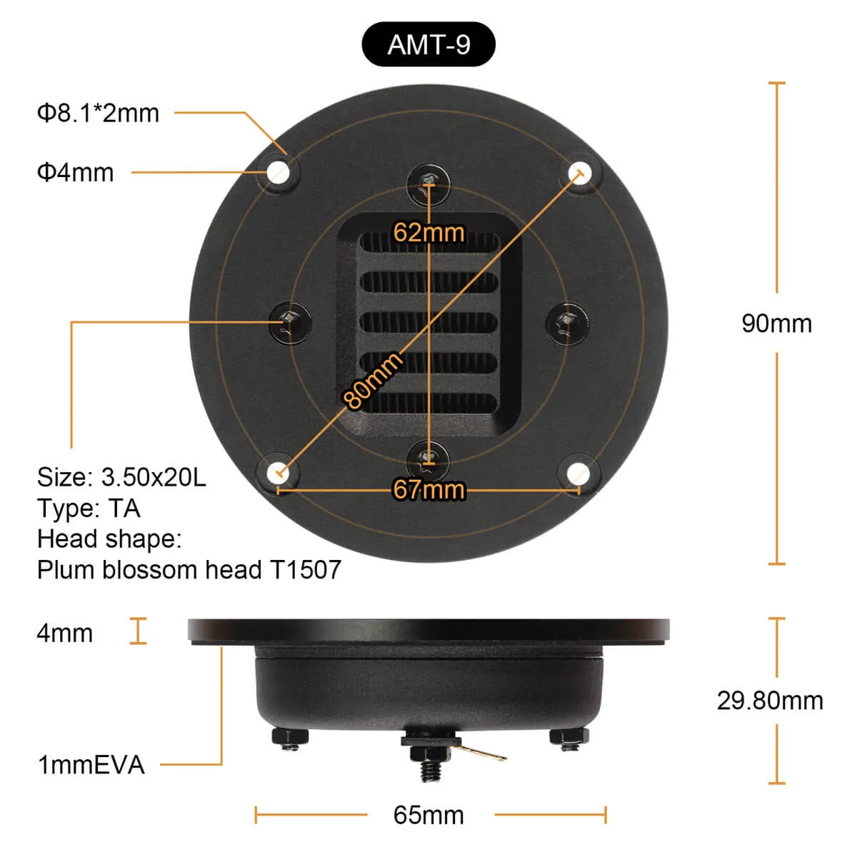 Air Motion Transformer (AMT) Tweeters 4 Ohm
