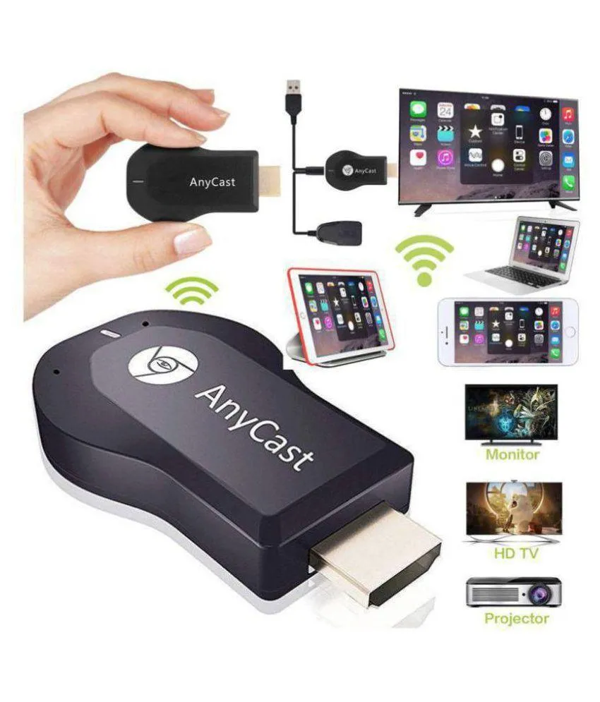 Anycast Rapid Wi Fi HDMI Dongle and Wireless Display (Black)