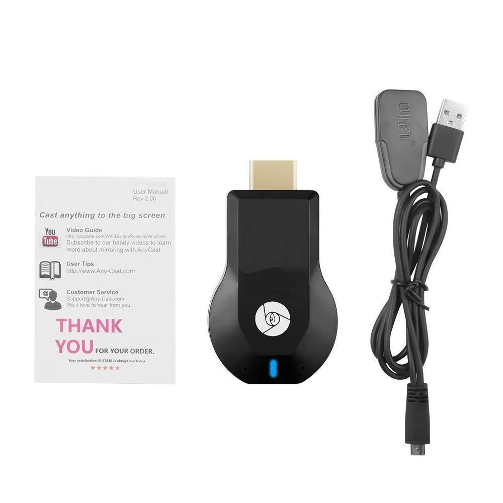 Anycast Rapid Wi Fi HDMI Dongle and Wireless Display (Black)