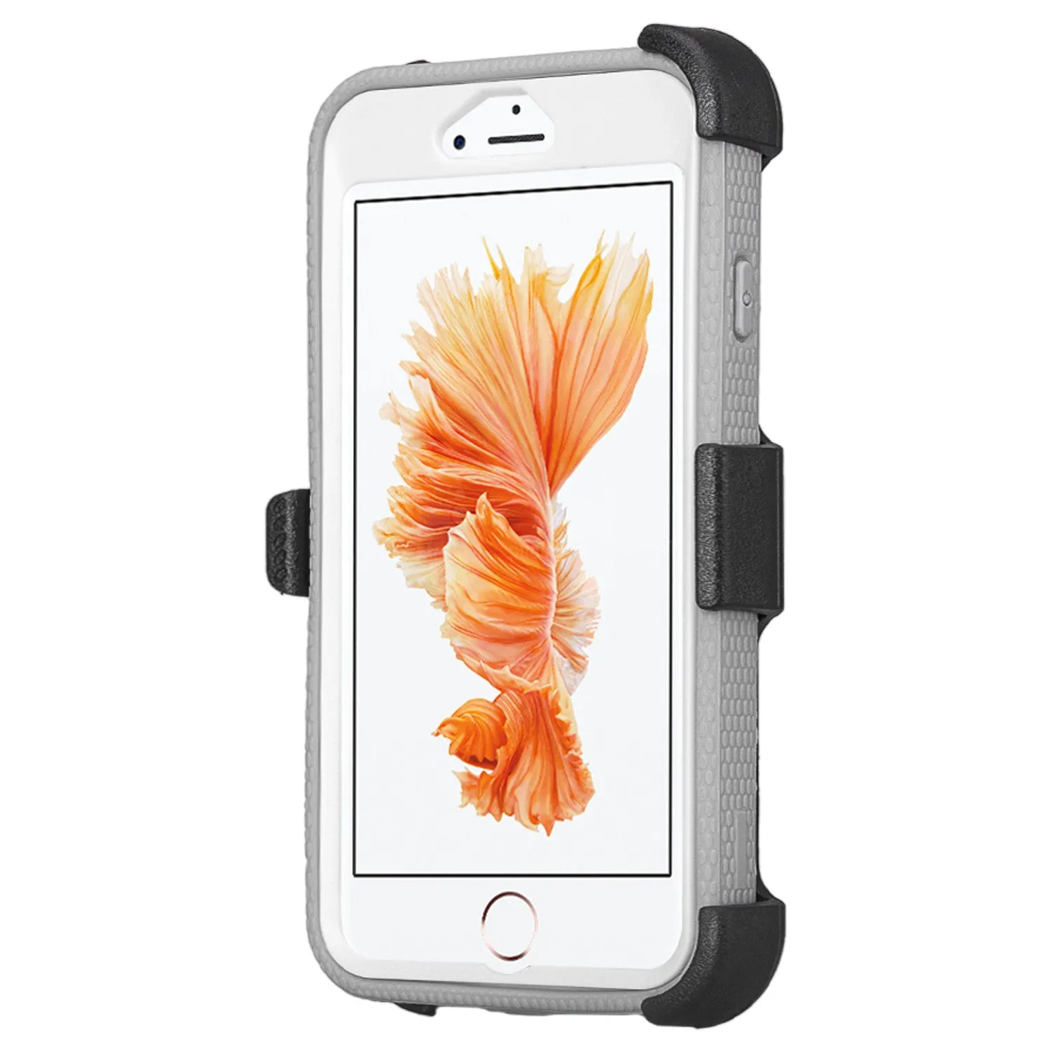 Apple iPhone 7 Case, Triple Protection 3-in-1 Heavy Duty Holster Shell Combo Case Cover for iPhone 7 - White