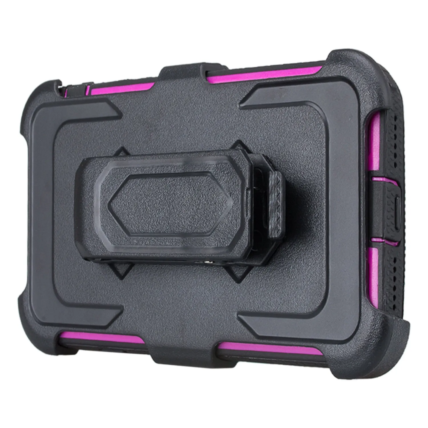 Apple iPhone 7 Plus Case /  Triple Protection 3-1 w/ Built in Screen Protector Heavy Duty Rotating Swivel Holster Shell Combo Case for iPhone 7Plus - Purple