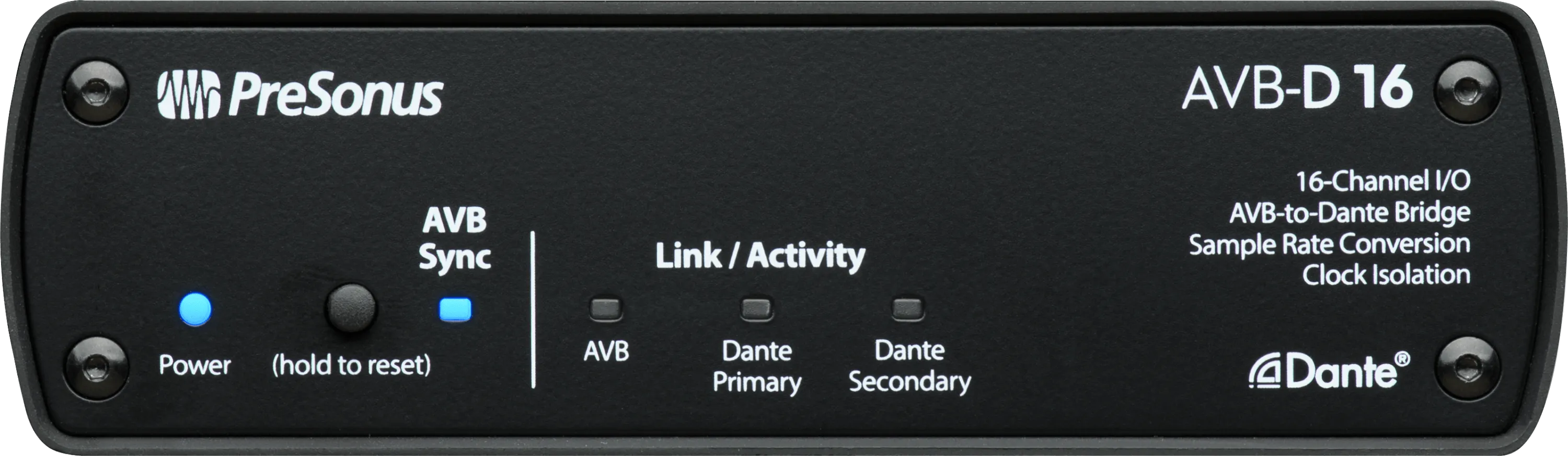AVB-D16 16x16 AVB-to-Dante Bridge