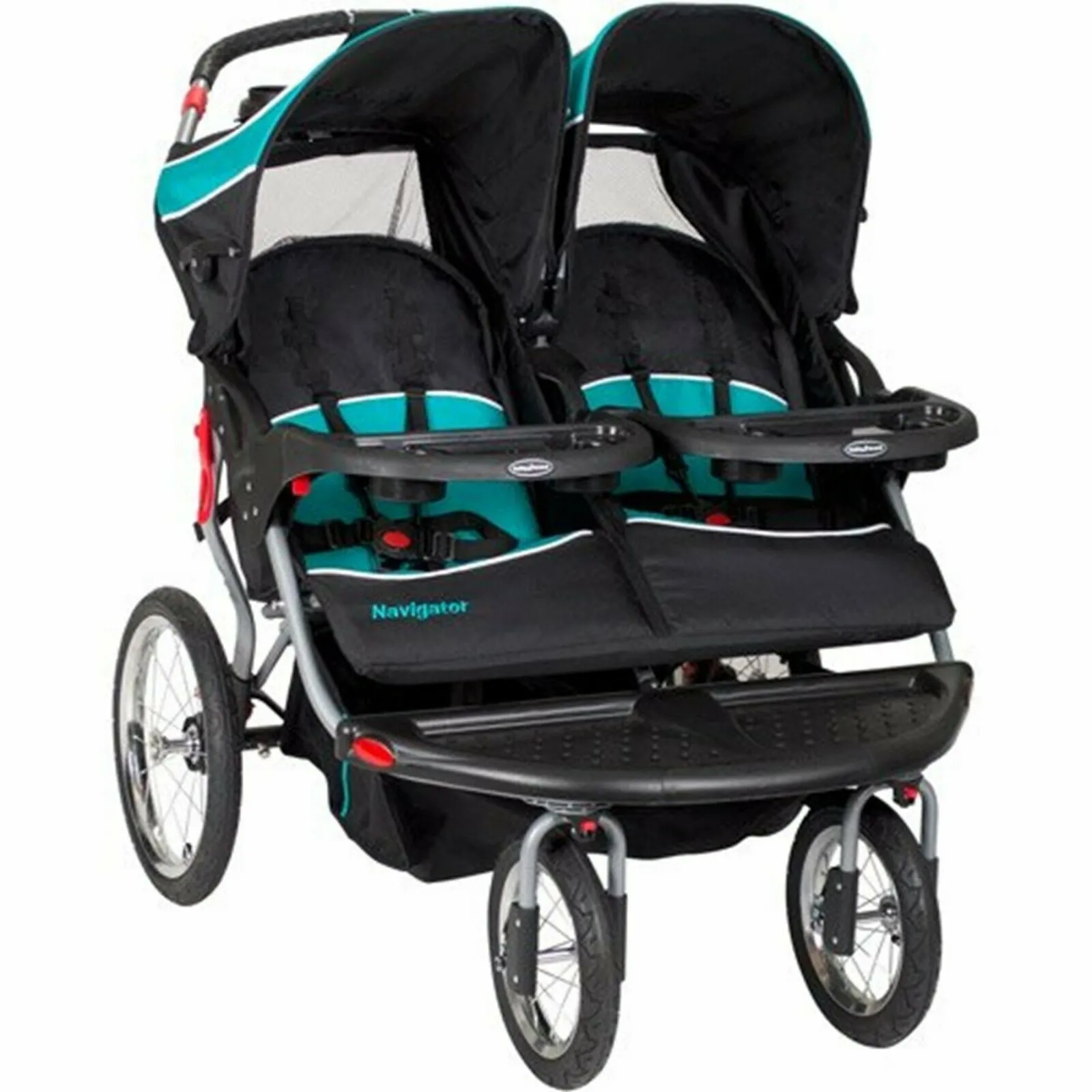 Baby Trend Double Jogging Stroller with Two Infant Car Seats Travel Combo Set