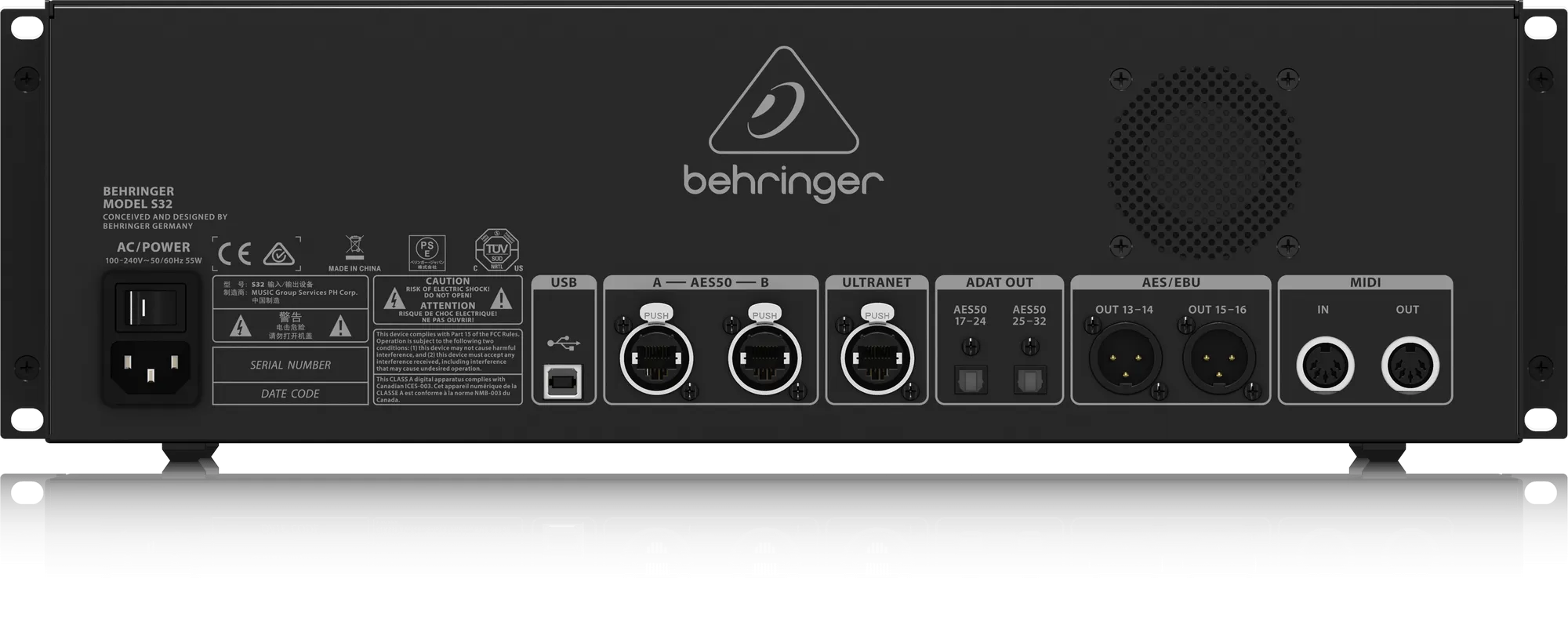 Behringer X32 40Input Digital Mixing Console With S32 32Channel Stage I/O Box