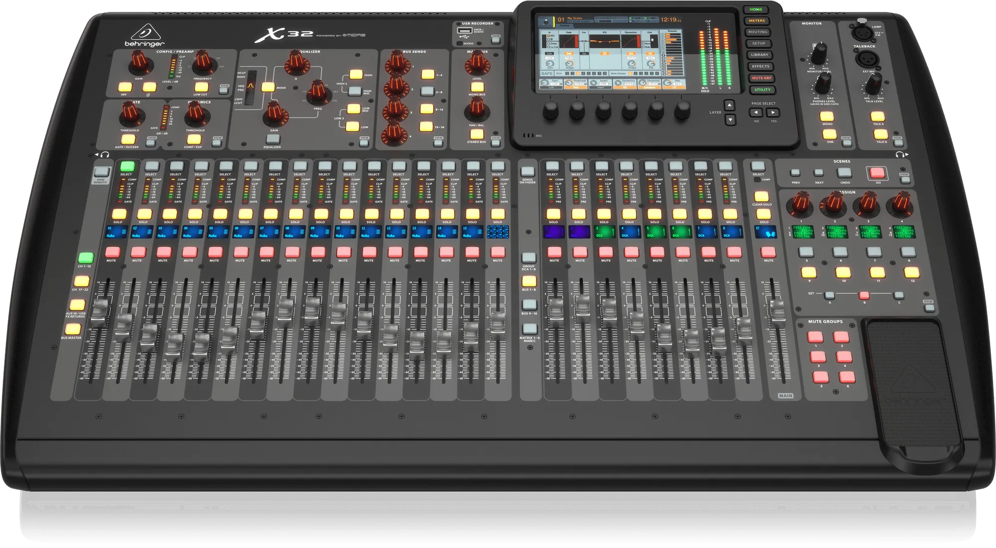Behringer X32 40Input Digital Mixing Console With S32 32Channel Stage I/O Box