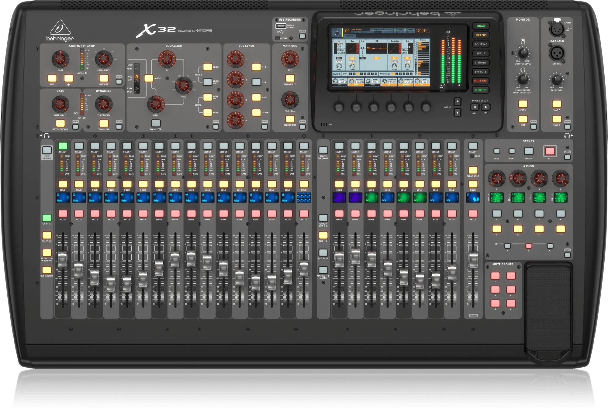 Behringer X32 40Input Digital Mixing Console With S32 32Channel Stage I/O Box
