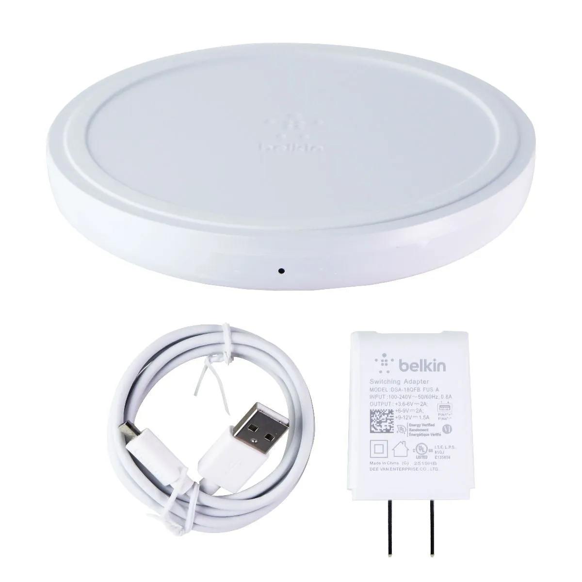 Belkin Boost Up 10-Watt Wireless Charging Pad for Apple, Samsung & More - White