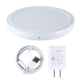 Belkin Boost Up 10-Watt Wireless Charging Pad for Apple, Samsung & More - White