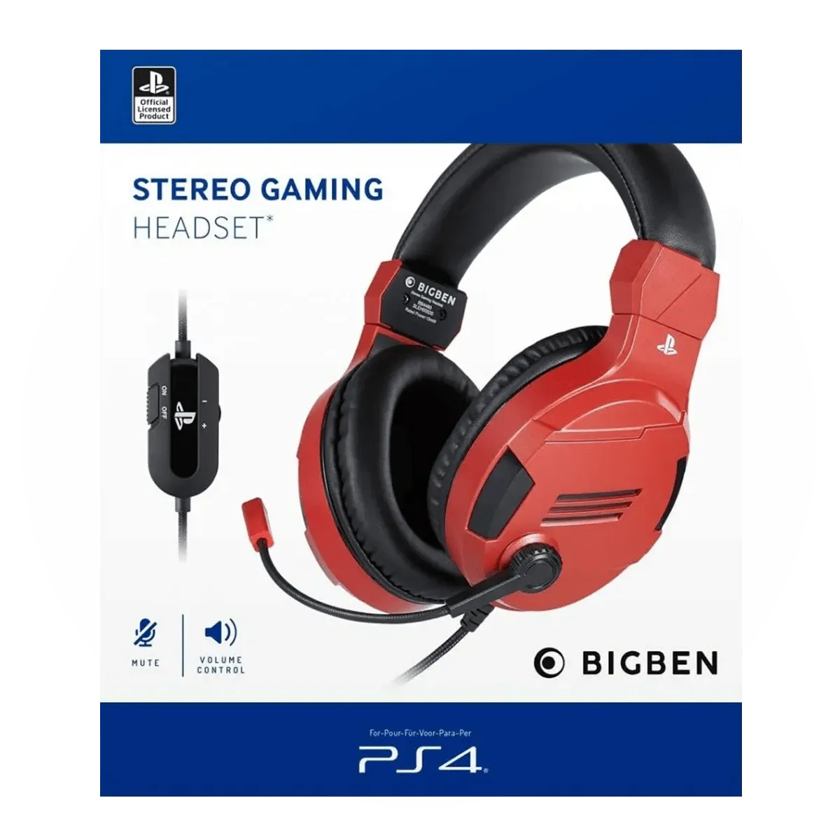 BIGBEN STEREO GAMING HEADSET - RED