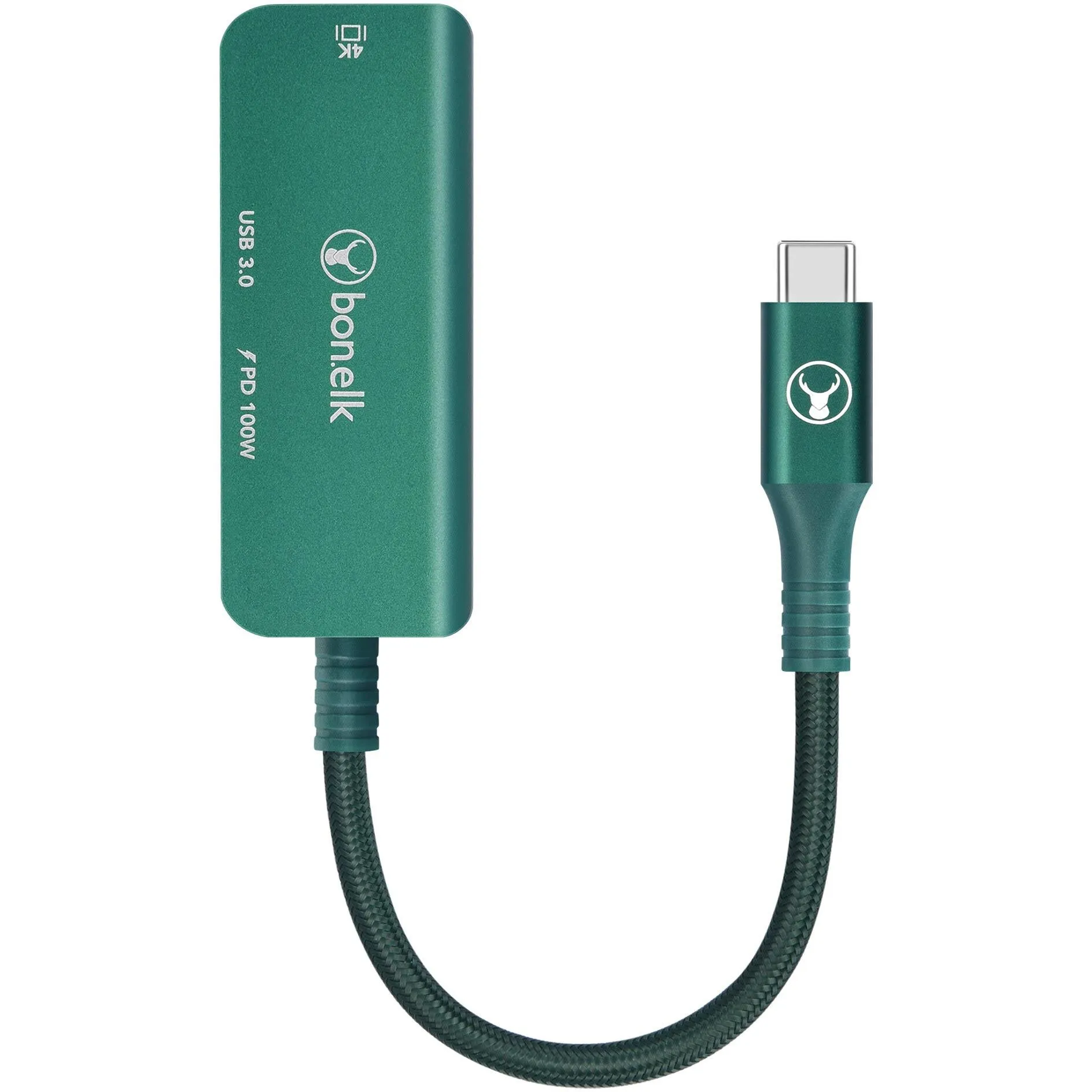 Bonelk Long-Life USB-C 3 in 1 Multiport Hub (Green)