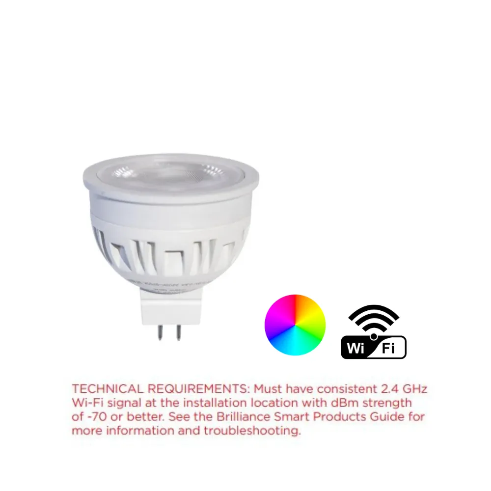 Brilliance - Chameleon MR16 WiFi LED Bulb - MR16-CHM-6-RGBW-38