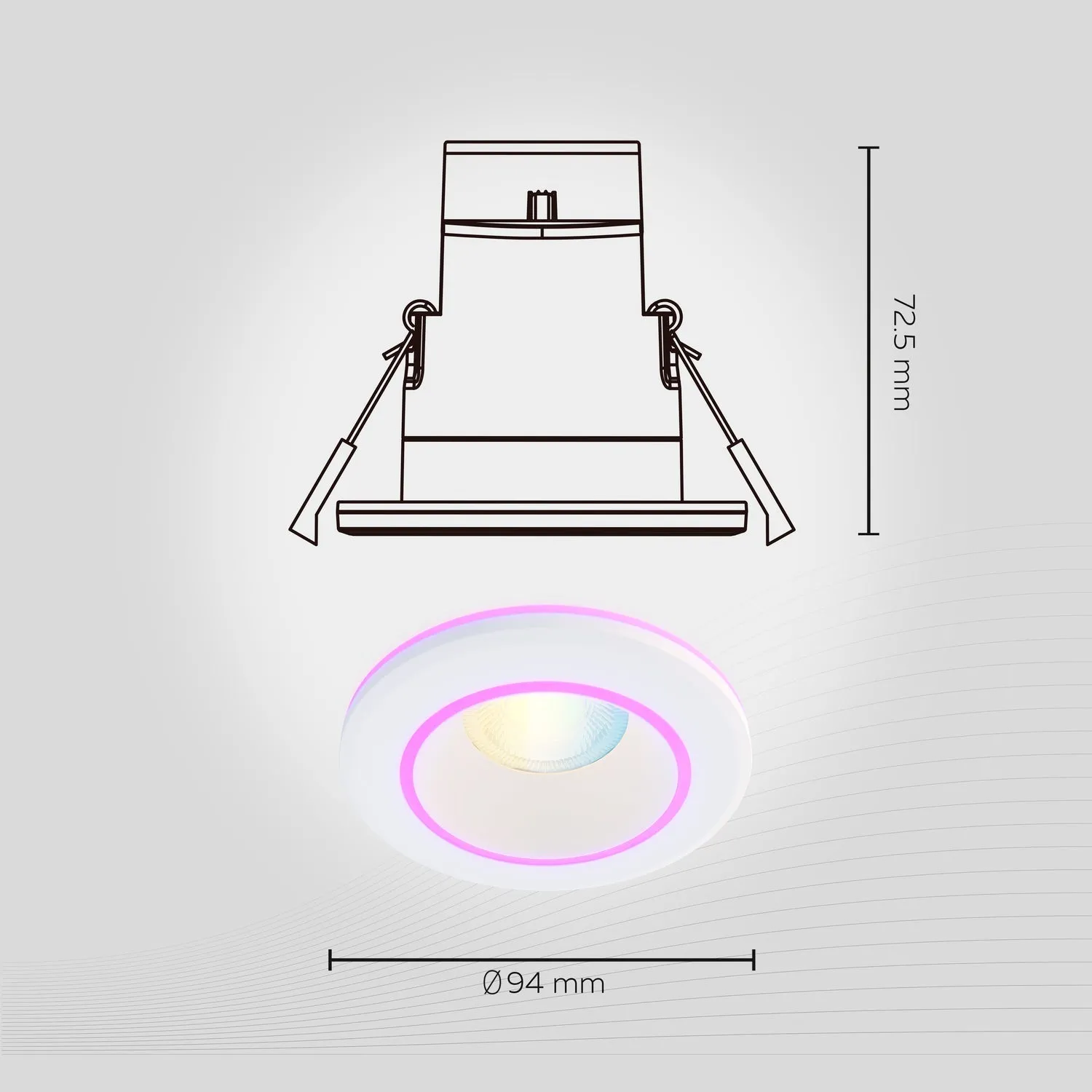 Calex Smart Halo LED Recessed Spot White - RGB Warm White - 6.5W