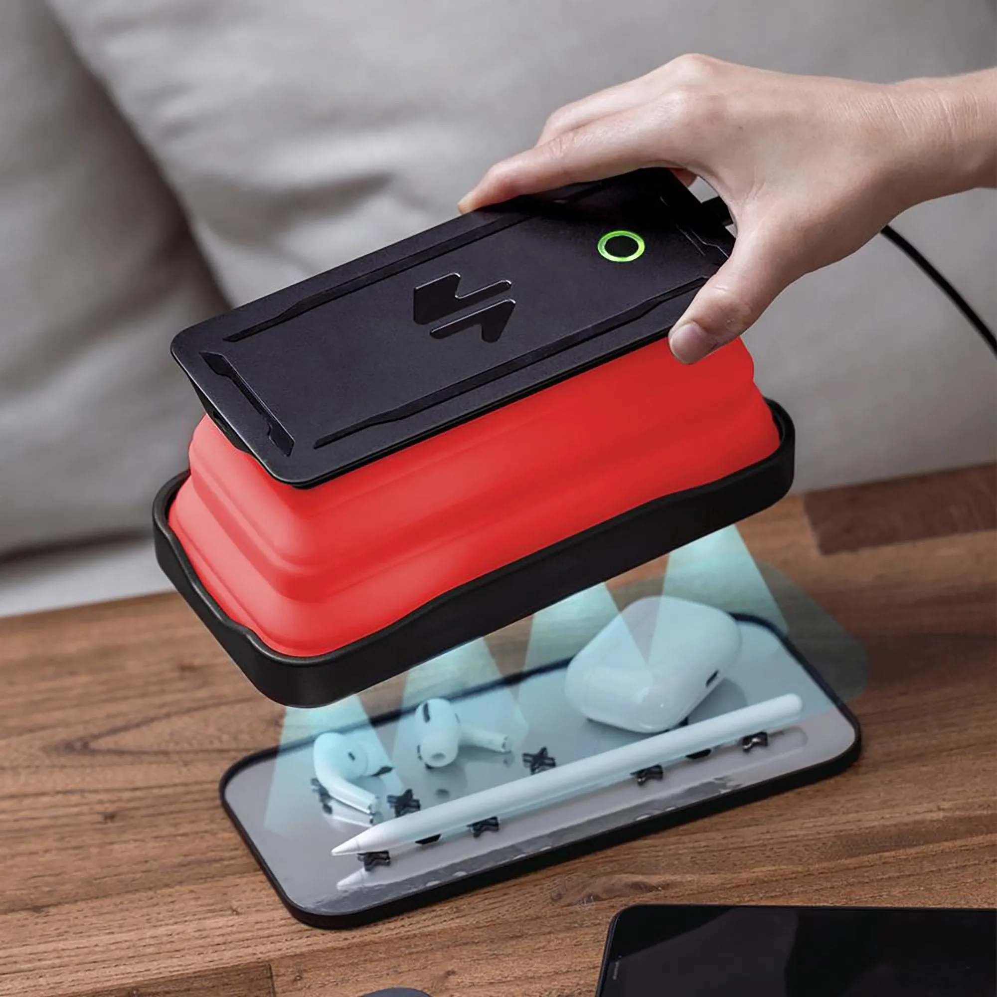 Cell, UV Sanitizer and Wireless Charger