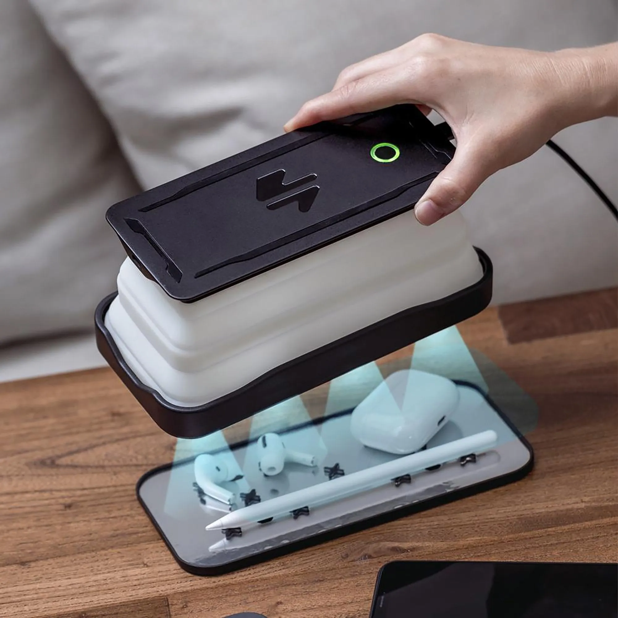 Cell, UV Sanitizer and Wireless Charger