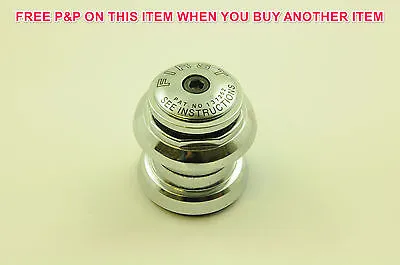 CHROME A-HEAD THREADLESS CYCLE HEADSET COMPLETE 1-1-8” MTB, ROAD BIKE, SCOOTER