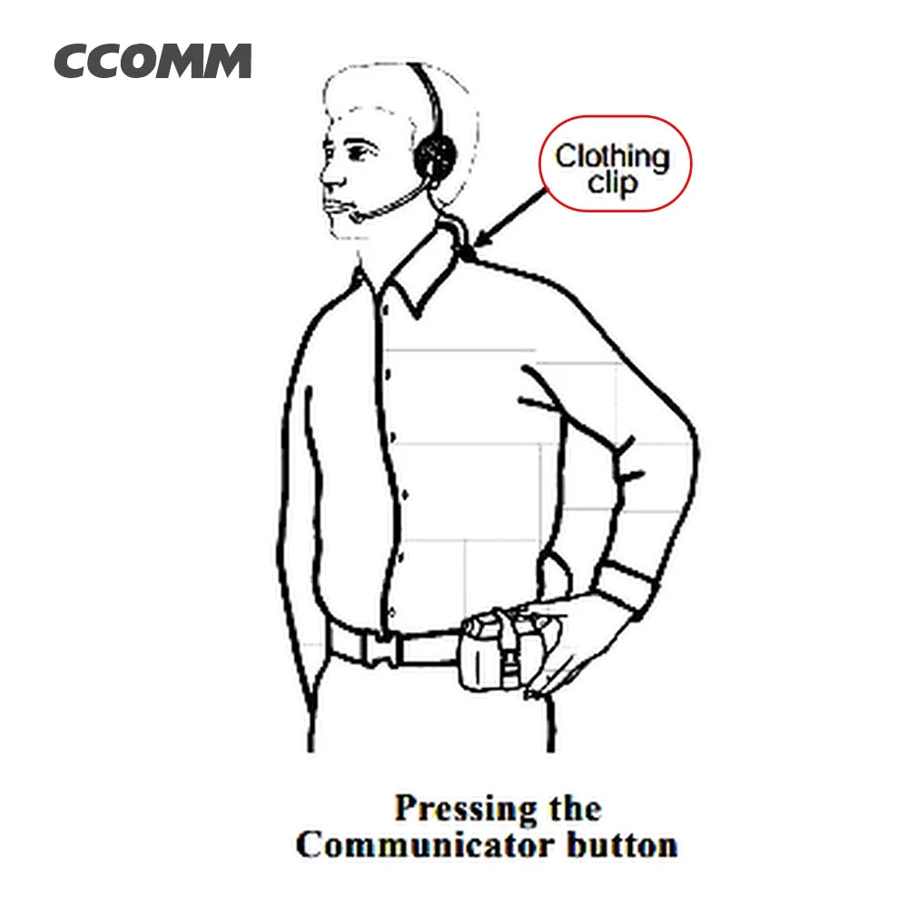 Clothing Clip for HME Drive Thru Headset - HS9, HS90, HS12
