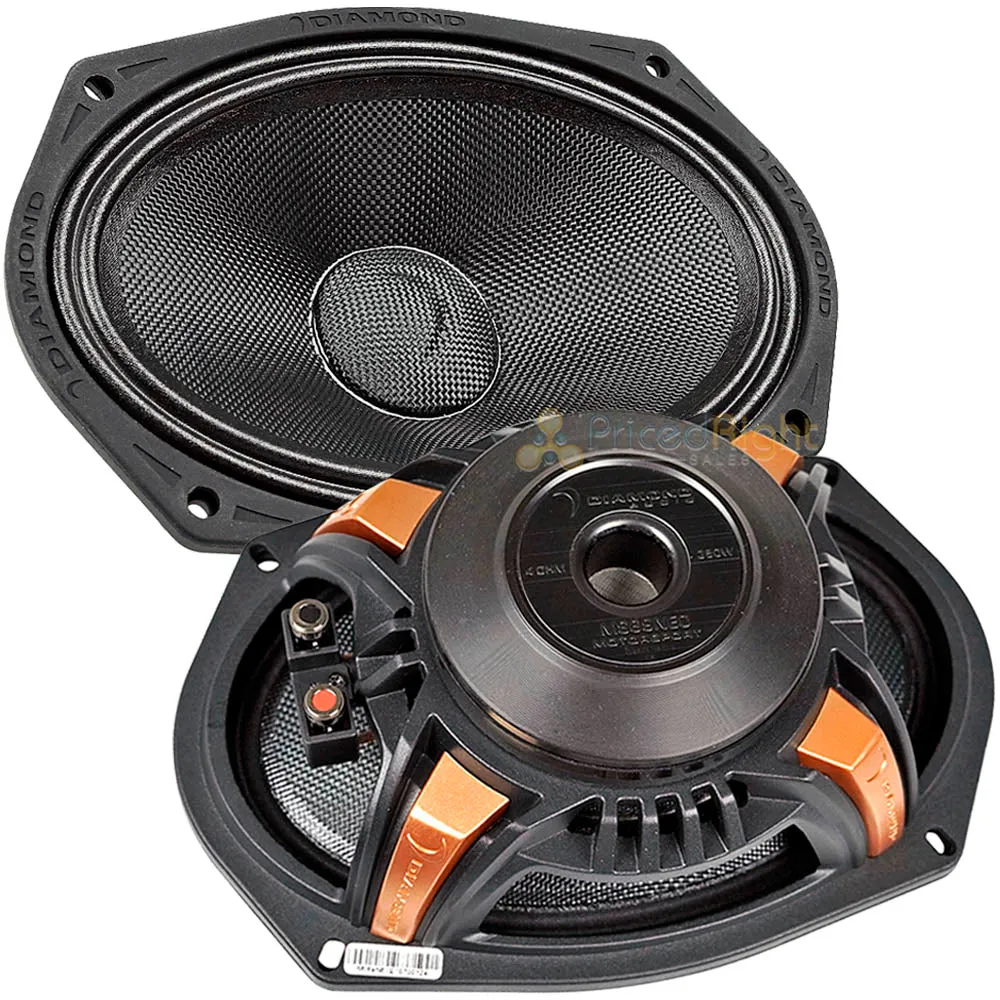 Diamond Audio 6 x 9" Neodymium Midrange Speakers 700W Max 4 Ohm MS69NEO Pair