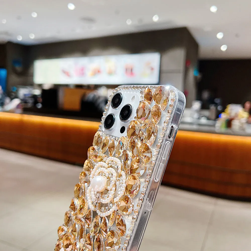 Diamond Flower TPU (Soft) | PC (Hard) Case - Samsung S22 Ultra
