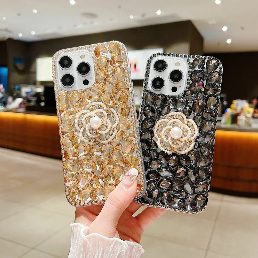 Diamond Flower TPU (Soft) | PC (Hard) Case - Samsung S22 Ultra