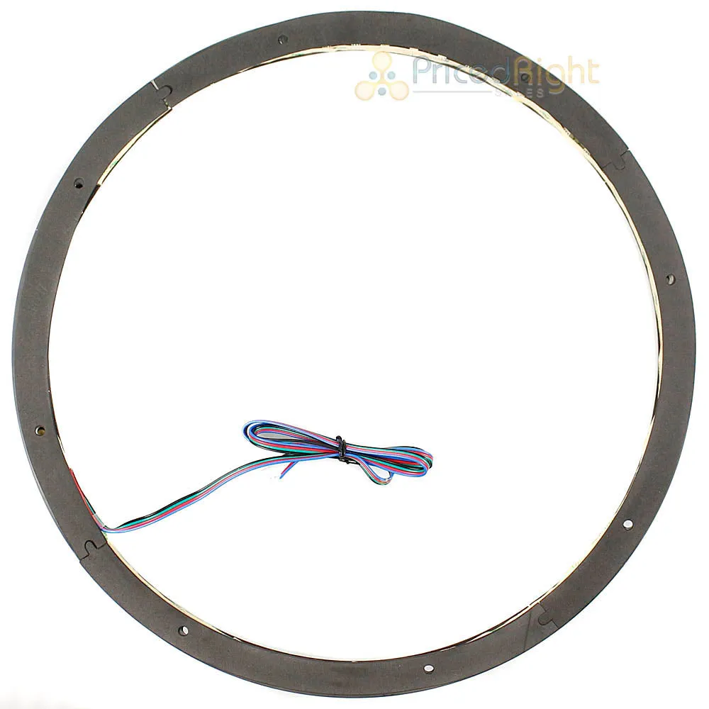 DS18 15" RGB LED Ring for Speakers and Subwoofers Waterproof 1/2" Spacer LRING15