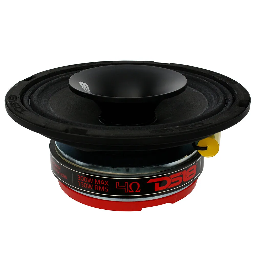 DS18 PRO 6.5" Shallow Coaxial Mid-Range Loudspeaker Built In Driver Rms 150W