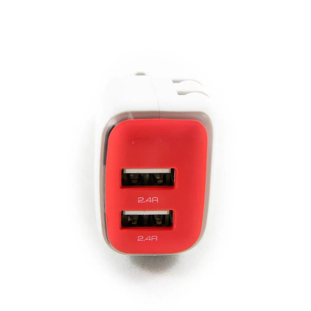 DualX Wall & Car Charger - Red