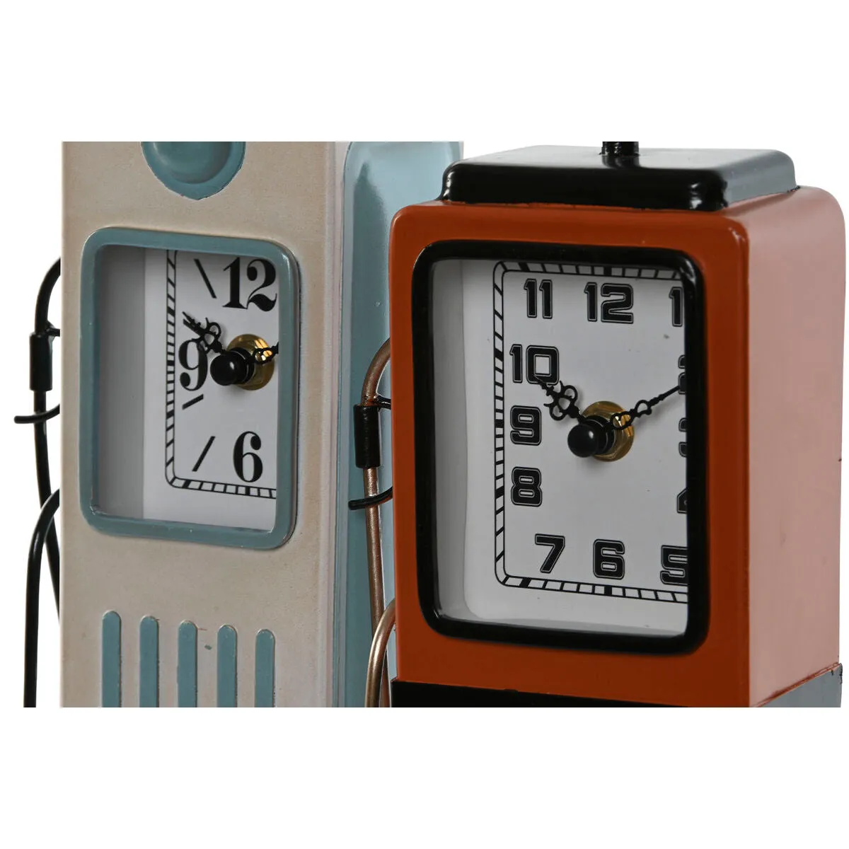 Duo vintage gasoline table clock