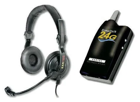 Eartec SLT24G4SD SLT24G 4 Radios w/ Slimline Double Headsets