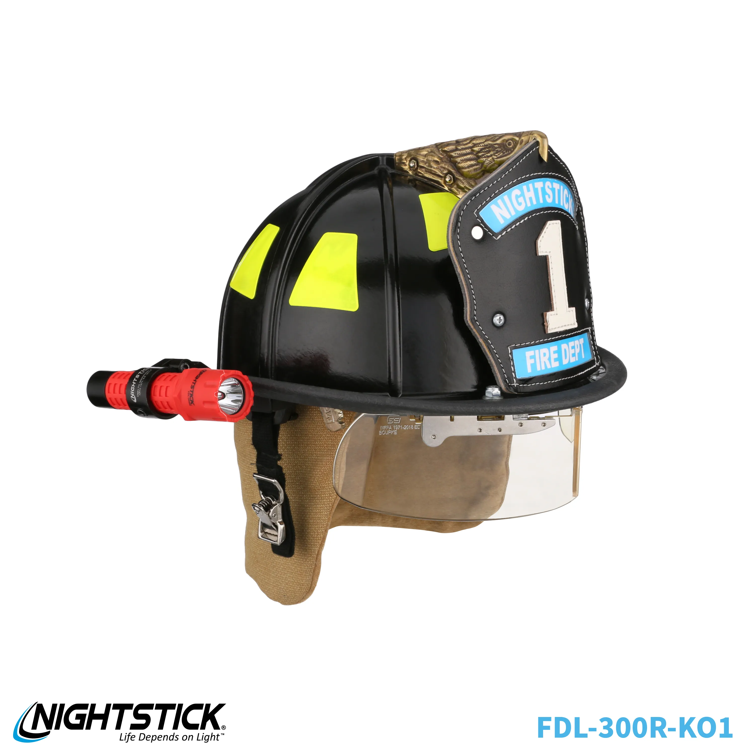 FDL-300R-K01: Tactical Fire Light w/Multi-Angle Helmet Mount
