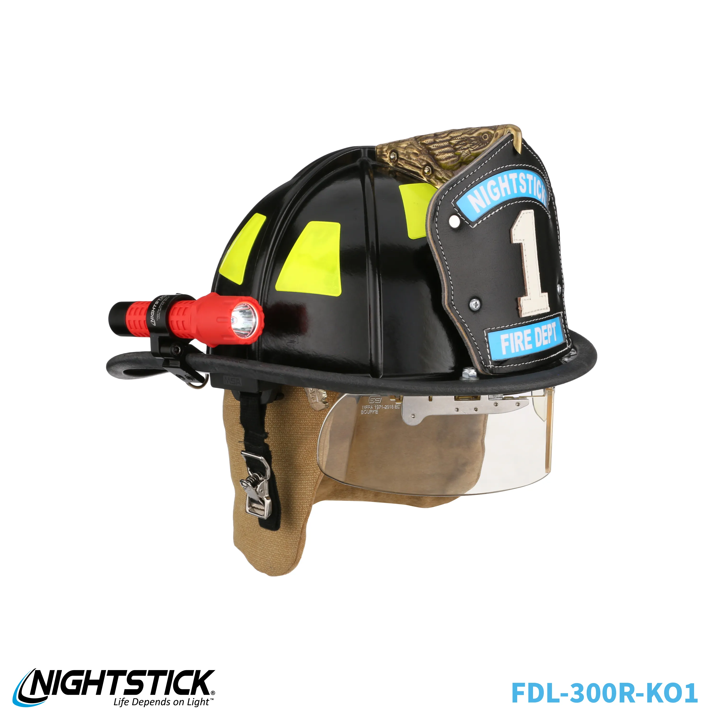 FDL-300R-K01: Tactical Fire Light w/Multi-Angle Helmet Mount